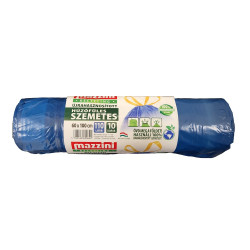 Szemeteszsák önzáró szalaggal 110 liter 60 x 100 cm 10 db/tekercs Mazzini_kék Iroda üzemeltetés, munkavédelem Mazzini