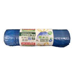Szemeteszsák önzáró szalaggal 110 liter 60 x 100 cm 10 db/tekercs Mazzini_kék Iroda üzemeltetés, munkavédelem Mazzini