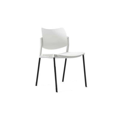 Várótermi szék TIP TOP PN fekete váz, fehér plast