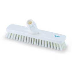 Súrolókefe fej műanyag 30 cm széles nyelezhető 0,5 mm Aricasa/Igeax fehér_1016WM Iroda üzemeltetés, munkavédelem Aricasa
