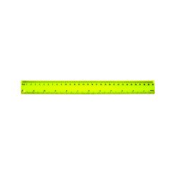 Vonalzó 30cm, műanyag sárga Író- irodaszer, papíráru Evo