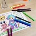 Rostirón kúpos végű filctoll készlet, vízbázisú, 1mm, Bluering®, 12 klf. szín,