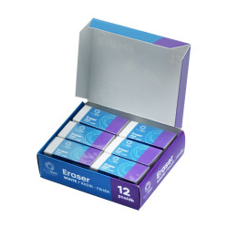 Radír 3cm fehér szögletes papírtokos Bluering® Író- irodaszer, papíráru Bluering