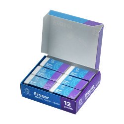 Radír 3cm fehér szögletes papírtokos Bluering® Író- irodaszer, papíráru Bluering