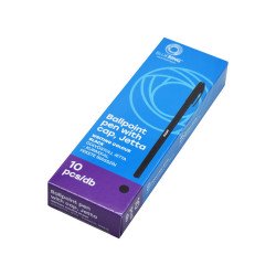 Golyóstoll 0,7mm eldobható, hatszögletű test kupakos Bluering® Jetta, írásszín fekete Író- irodaszer, papíráru Bluering