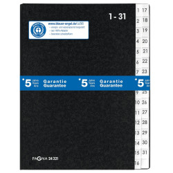 Előrendező 1-31 karton számozott nyitott Pagna fekete Író- irodaszer, papíráru Pagna