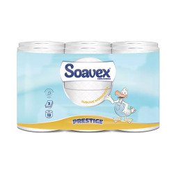 Toalettpapír 3 rétegű kistekercses 100% cellulóz 170 lap/tekercs 12 tekercs/csomag Soavex Maxi Prestige_Paperdi Iroda üzemeltetés, munkavédelem Paperdi