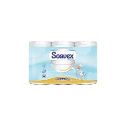 Toalettpapír 3 rétegű kistekercses 100% cellulóz 170 lap/tekercs 12 tekercs/csomag Soavex Maxi Prestige_Paperdi Iroda üzemeltetés, munkavédelem Paperdi