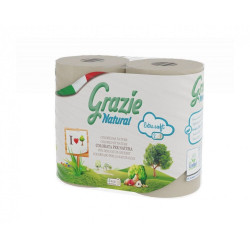 Toalettpapír 3 rétegű 270 lap/tekercs 4 tekercs/csomag Lucart GRAZIE Natural havanna barna_811855S Iroda üzemeltetés, munkavédelem Lucart