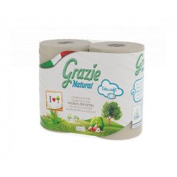 Toalettpapír 3 rétegű 270 lap/tekercs 4 tekercs/csomag Lucart GRAZIE Natural havanna barna_811855S Iroda üzemeltetés, munkavédelem Lucart