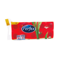 Toalettpapír 3 rétegű 100% cellulóz 84 lap/tekercs 8+2 tekercs/csomag Boni Perfex Iroda üzemeltetés, munkavédelem Perfex