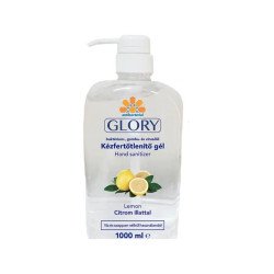 Kéz- és bőrfertőtlenítő gél 1liter Glory citrom Iroda üzemeltetés, munkavédelem Glory