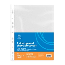 Genotherm lefűzhető, A4, 75 micron narancsos felül és belül nyitott Bluering® 100 db/csomag, Író- irodaszer, papíráru Bluering
