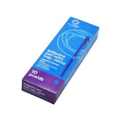 Golyóstoll 0,7mm eldobható, hatszögletű test kupakos Bluering® Jetta, írásszín kék Író- irodaszer, papíráru Bluering