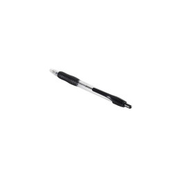 Golyóstoll 0,7mm, nyomógombos, gumírozott fogórész, fekete átlátszó test, Bluering® R2, írásszín fekete Író- irodaszer, papíráru Bluering