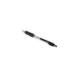 Golyóstoll 0,7mm, nyomógombos, gumírozott fogórész, fekete átlátszó test, Bluering® R2, írásszín fekete Író- irodaszer, papíráru Bluering