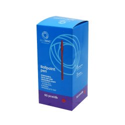 Golyóstoll 0,5mm hatszögletű test kupakos Bluering® Flash, írásszín piros Író- irodaszer, papíráru Bluering