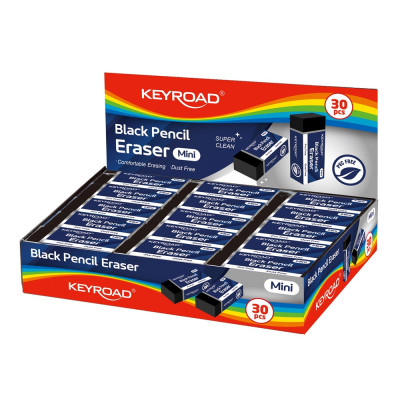 Radír, 30 db/display, Keyroad Tec Black, fekete Radír, 30 db/display, Keyroad Tec Black, fekete