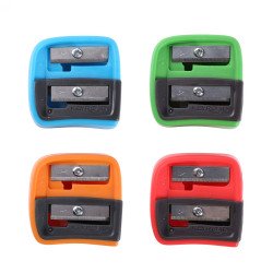 Hegyező, 2 lyukú, 24 db/display, Keyroad Dou-Power, vegyes színek Író- irodaszer, papíráru Keyroad