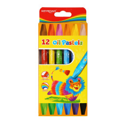 Kréta olajpasztell, 74 x 10 mm, 12 db/doboz, Keyroad Író- irodaszer, papíráru Keyroad
