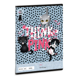 Füzet iskolai A5, 32lap, sima 20-32 Ars Una THINK-PINK (5285) 23 10db/csomag Író- irodaszer, papíráru Ars Una