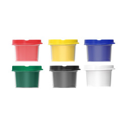 Ujjfesték készlet, 6 x 25 ml, Keyroad, vegyes színek Író- irodaszer, papíráru Keyroad