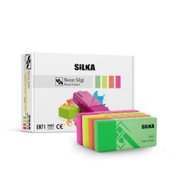 Radír, neon, 24 db/display Silka Író- irodaszer, papíráru Silka