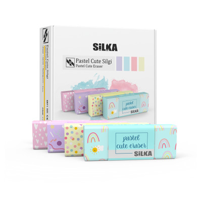 Radír, cuki, pasztell, 20 db/display Silka Radír, cuki, pasztell, 20 db/display Silka