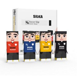 Radír, focisták, 20 db/display Silka Író- irodaszer, papíráru Silka