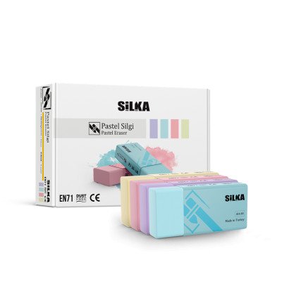 Radír, pasztell, 24 db/display Silka Radír, pasztell, 24 db/display Silka