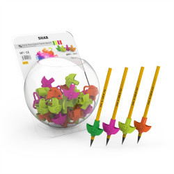Ceruza markolat, fogássegítő, szilikon, smile, 72 db/display, Silka Író- irodaszer, papíráru Silka