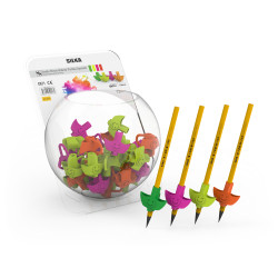 Ceruza markolat, fogássegítő, szilikon, smile, 72 db/display, Silka Író- irodaszer, papíráru Silka