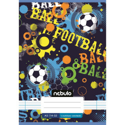 Füzet, A5, 1. osztályos vonalas, 14-32, Vagány minták, 16 db/csomag Nebulo