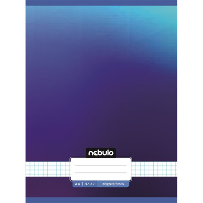 Füzet, A4, kockás, 87-32, Monochrome és Gradient minták II., 12 db/csomag Nebulo Füzet, A4, kockás, 87-32, Monochrome és Gradient minták II., 12 db/csomag Nebulo