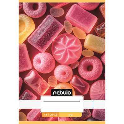 Füzet, A5, sima, 20-32, Cuki minták, 16 db/csomag Nebulo Füzet, A5, sima, 20-32, Cuki minták, 16 db/csomag Nebulo