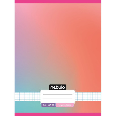 Füzet, A4, kockás, 87-32, Monochrome és Gradient minták I., 12 db/csomag Nebulo Füzet, A4, kockás, 87-32, Monochrome és Gradient minták I., 12 db/csomag Nebulo