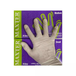 Gumikesztyű latex púderes M 100 db/doboz Maxter Iroda üzemeltetés, munkavédelem Maxter
