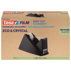 Ragasztószalag adagoló 19mmx10m, asztali + irodai átlátszó újrahasznosított ragasztószalag Tesa Eco & Crystal Adagoló Tesa