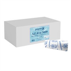 Kéztörlő 2 rétegű Z hajtogatású 100 % cellulóz 200 lap/csomag 15 csomag/karton Paperdi_AZ.816/3000 fehér Iroda üzemeltetés, munkavédelem Paperdi