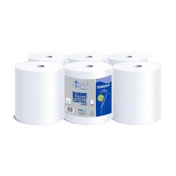 Kéztörlő 2 rétegű tekercses átmérő: 18 cm 100% cellulóz 6 tekercs/csomag Paperdi_RI8M095/F fehér Iroda üzemeltetés, munkavédelem Paperdi