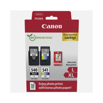 Canon PG540L + CL541XL tintapatron + 50 db GP501 10x15 fényes fotópapír multipack ORIGINAL Canon PG540L + CL541XL tintapatron + 50 db GP501 10x15 fényes fotópapír multipack ORIGINAL