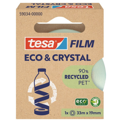 Ragasztószalag 19mmx33m irodai átlátszó újrahasznosított Tesa Eco & Crystal Ragasztószalag 19mmx33m irodai átlátszó újrahasznosított Tesa Eco & Crystal