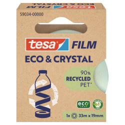 Ragasztószalag 19mmx33m irodai átlátszó újrahasznosított Tesa Eco & Crystal Javítás, ragasztás, csomagolás Tesa