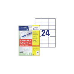 Etikett címke, 70x37mm, univerzális, 65 lap, 24 címke/lap Avery, fehér Író- irodaszer, papíráru Avery