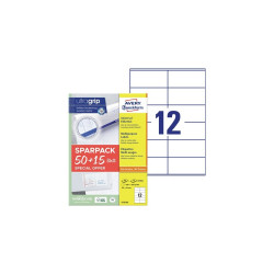 Etikett címke, 105x48mm, univerzális, 65 lap, 12 címke/lap Avery, fehér Író- irodaszer, papíráru Avery