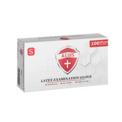 Gumikesztyű latex púderes S 100 db/doboz_AEGIS Iroda üzemeltetés, munkavédelem Egyéb