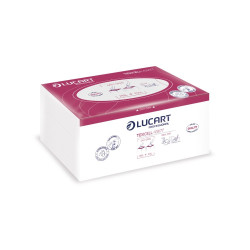 Törlőkendő 1 rétegű hajtott íves 100 lap/csomag Airtech 43x77 - 50 Gsm Lucart_853008B Iroda üzemeltetés, munkavédelem Lucart