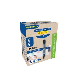Táblamarker 2,3mm, kerek hegyű, utántölthető medium V-Board Master 10+10 Pilot fekete Író- irodaszer, papíráru Pilot