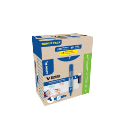 Táblamarker 2,3mm, kerek hegyű, utántölthető medium V-Board Master 10+10 Pilot kék Író- irodaszer, papíráru Pilot