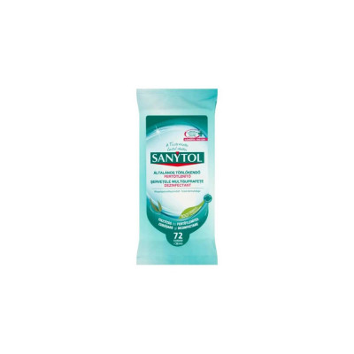 Felületfertőtlenítő kendő 72 lap/csomag Sanytol Felületfertőtlenítő kendő 72 lap/csomag Sanytol